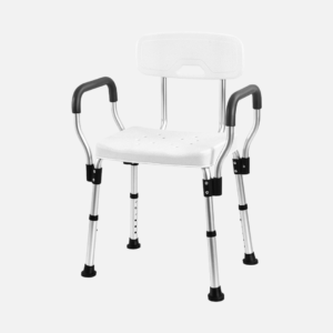 350 lbs Heavy Duty Bariatric Shower Chair | Aluminum Frame Anti-Slip Bath Seat | 16"-19" Height Adjustable with Removable Back & Handles | Commercial Grade for Senior Living & Healthcare Facilities